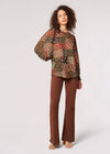 Patchwork Ditsy Floral Top, Green, large