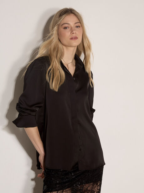 Oversized Satin Shirt