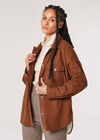 Oversized Corduroy Shirt, Rust, large