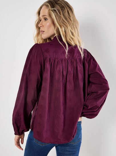 Floral Embroidered Shirt