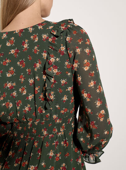 Vintage Ditsy Floral Mini Dress