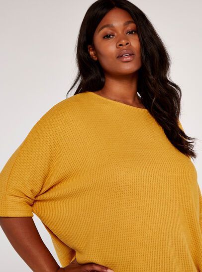 Curve Waffle Knit Top