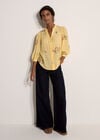 Floral Paisley Embroidered Blouse, Yellow, large