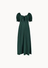 Tie Detail Milkmaid Midaxi Dress, Green, large
