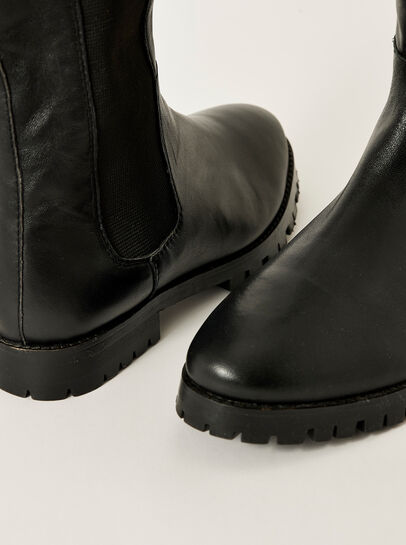 Black Knee High Platform Boots