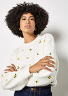Embroidered Lemon Jumper, Cream, large
