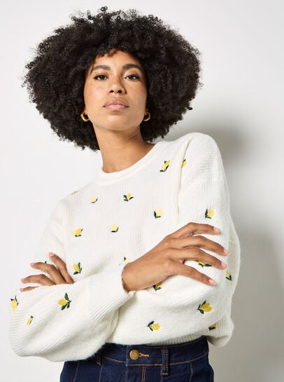 Embroidered Lemon Jumper