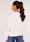 Multicolour Large Daisy Jumper, Cream, large