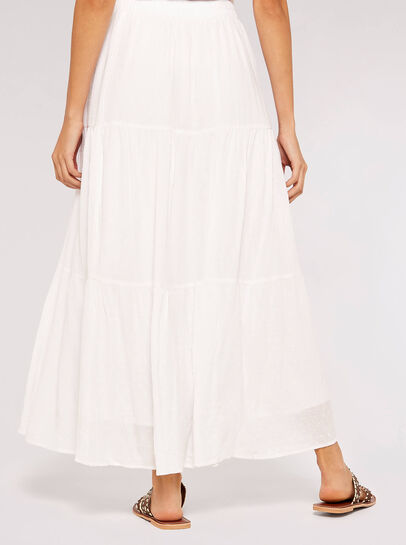 Crinkle Dobby Tiered Skirt