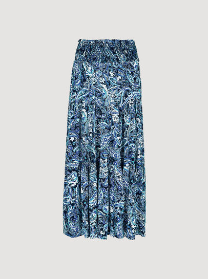 Paisley Tiered Maxi Skirt