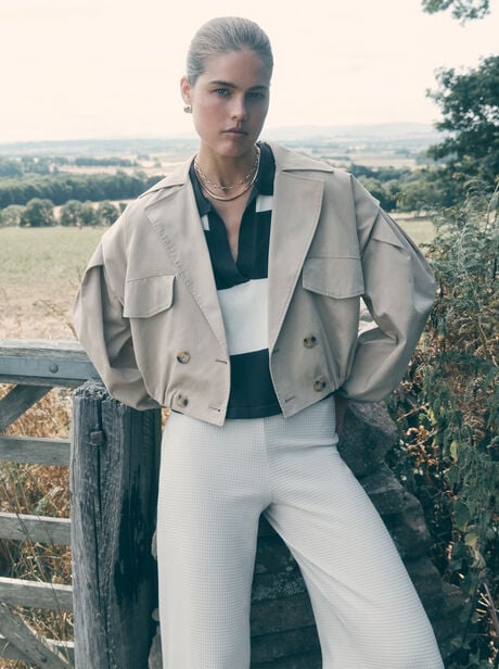 Cropped Trench Coat