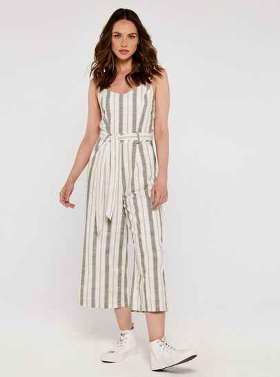 Cami Stripe Tie Jumpsuit