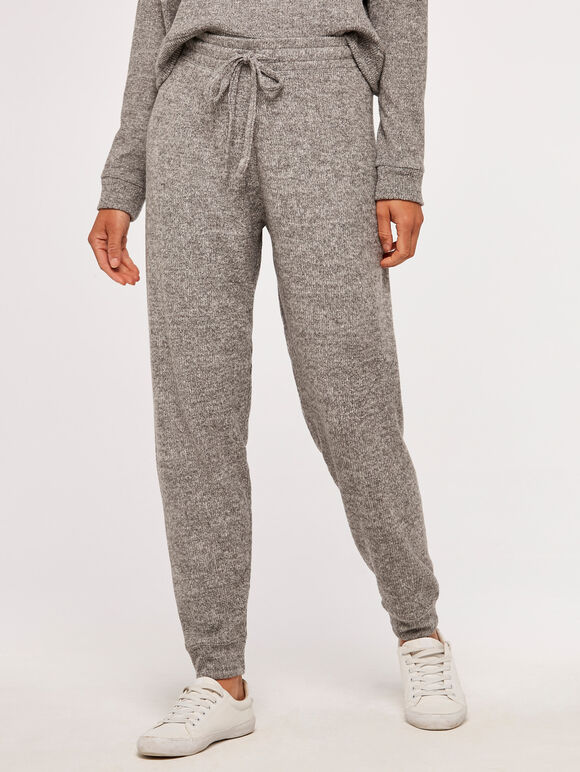 Pantalon de jogging côtelé, gris, grand