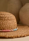 Wide Brim Straw Hat, Stone, large