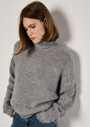 Oversized Chunky Knit Jumper, Grey, large