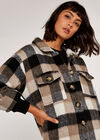 Check Shacket, Stone, large