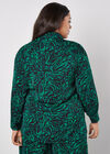 Curve Swirl Print Shirt, Green, large