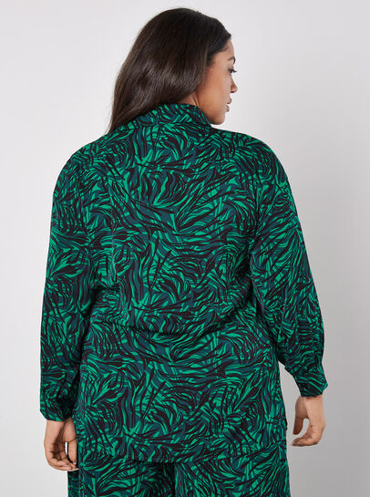 Curve Swirl Print Shirt