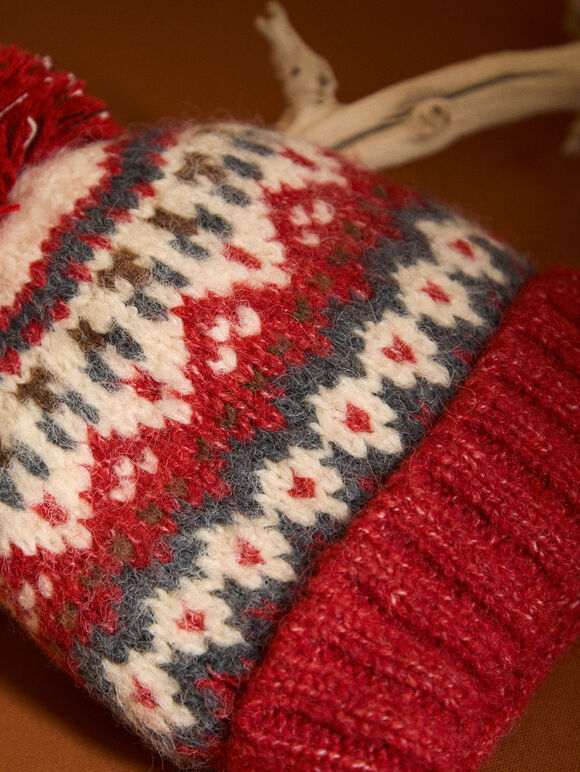Christmas Beanie, Red, large