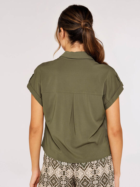 Utility Casa Boxy Shirt, Khaki, large