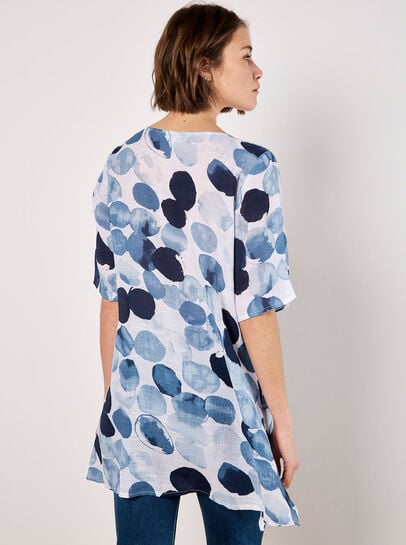 Paint Circles Oversized Tunic Top