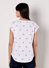 Bow Print T-Shirt, Pink, large