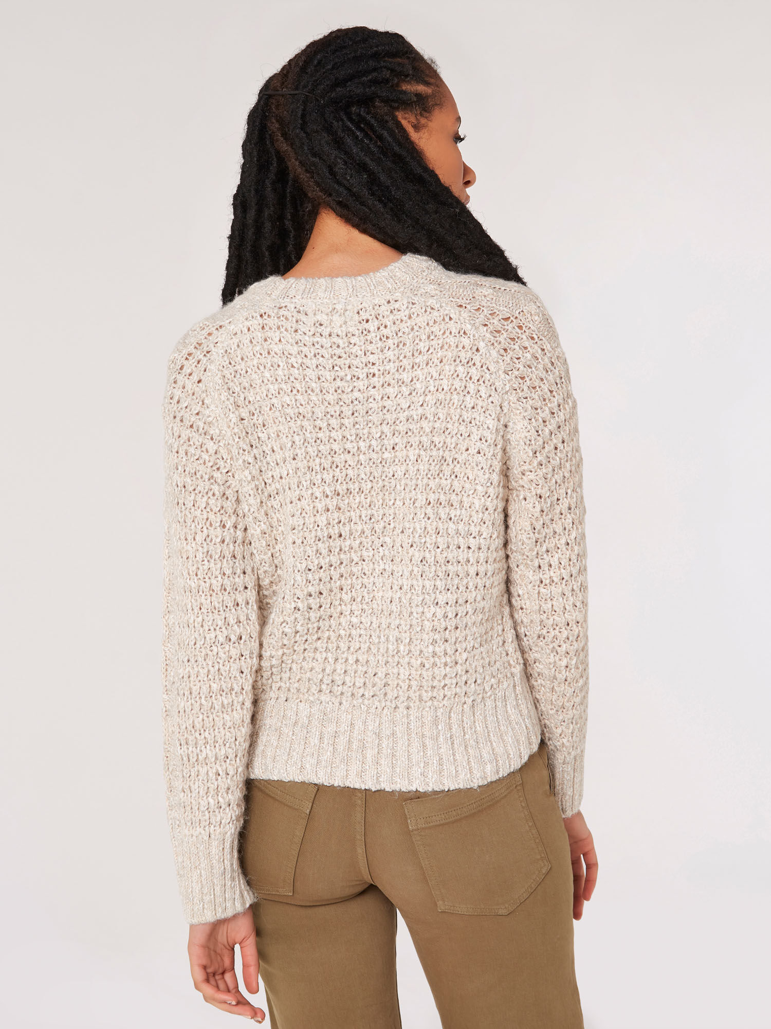 Waffle knit jumper discount