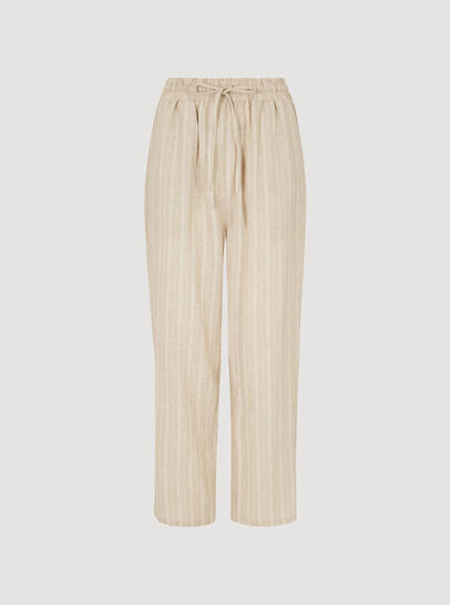 Linen Blend Stripe Joggers