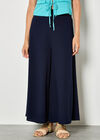 Fluid Wide-Leg Trousers, Navy, large