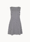 Stripe Jersey Knit Mini Dress, Navy, large