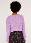 Pull court Aran, Lilas, grand