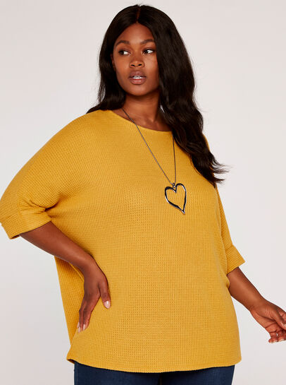 Curve Waffle Knit Top