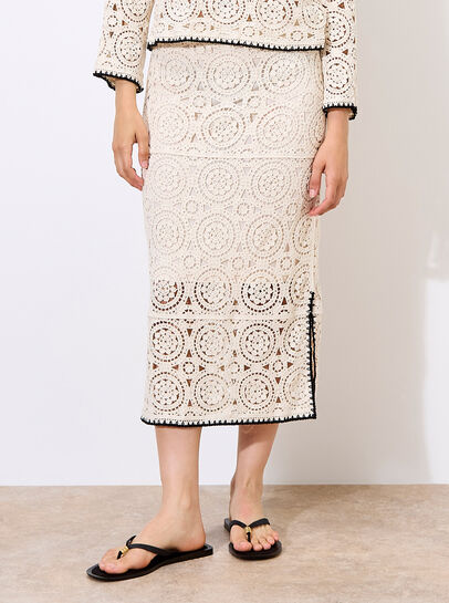 Crochet Circles Midi Skirt