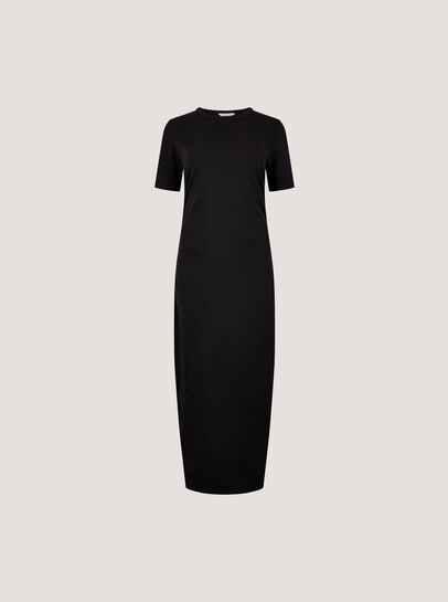 Cotton Ruched T-Shirt Maxi Dress