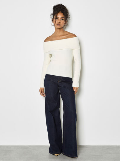 Fluffy Bardot Jumper