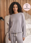 Waffle Lounge Top, Gris, grand