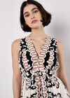 Floral Swirl Maxi Dress, White, large