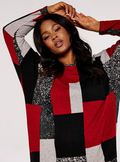 Curve Colourblock Oversized Top
