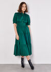 Smocked Waist Shirt Midaxi Dress, Green, large