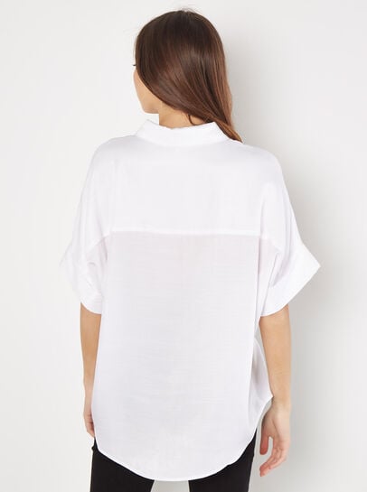 Relaxed-Fit Satin Shirt