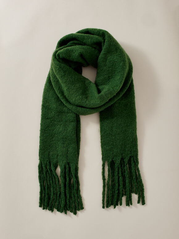 Boucle Soft Scarf, Green, large