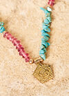 Semi Precious Stone Necklace, Pink, large