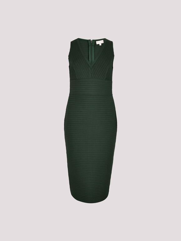 Bodycon Bandage Midi Dress, Green, large