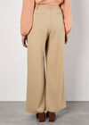Tailored Wide-Leg Trousers, Stone, large