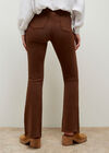 Raw Edge Flare Jeans, Brown, large