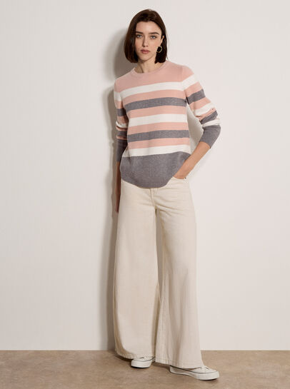Colour Block Stripe Jumper