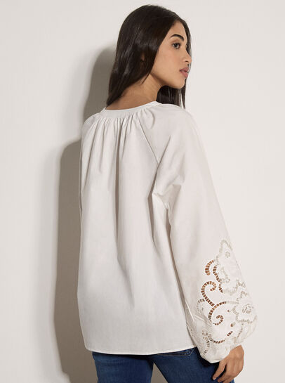 Cotton Cut-Out Blouse