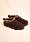 Faux Fur Lined Suede Slipper Boot, Brown, large