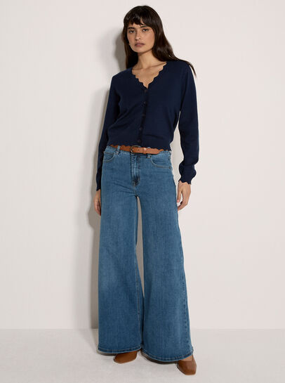 Scallop Hem Cardigan