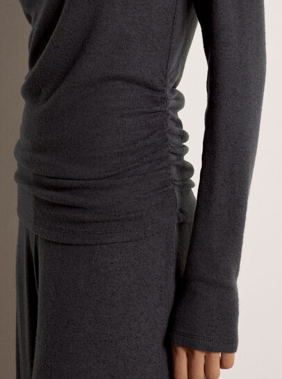 Side Ruched Soft-Touch Top
